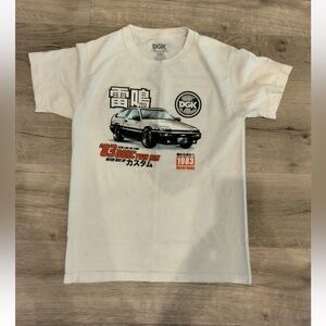DGK 1983 Hachi-Roku Car Shirt White Small DOHC Twin Cam Drift Graphic Asian Text